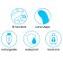 Happyrabbit Curve Slim - vibrador impermeable con estimulador de clítoris (rosa)