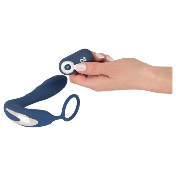 You2Toys - Estimulador de próstata y anillo para pene vibrador - silicona azul