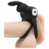 Happyrabbit Cock - anillo vibrador negro resistente al agua