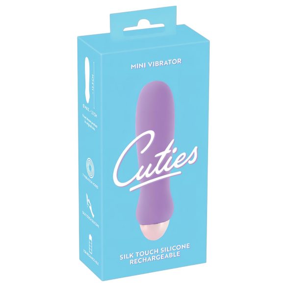 Cuties Mini Púrpura - Vibrador de barra recargable de silicona (morado)