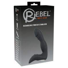 Rebel - vibrador prostático recargable con pene (negro)