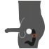 Rebel - vibrador prostático recargable con pene (negro)