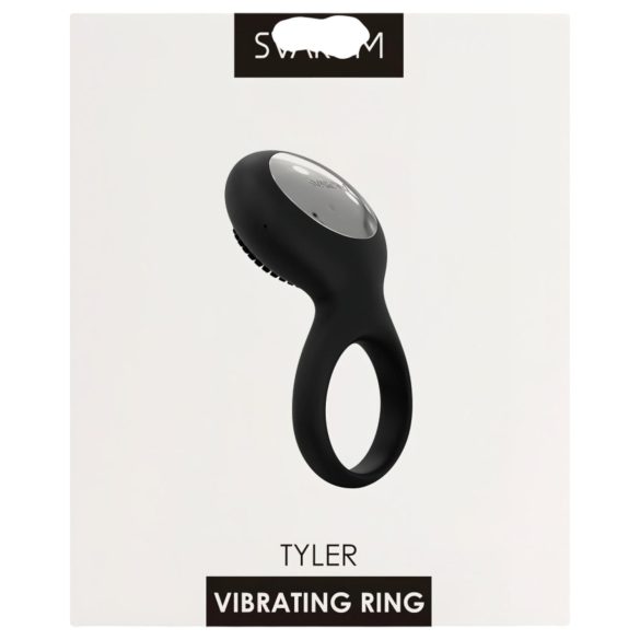 Svakom Tyler - anillo para pene vibrador recargable resistente al agua negro