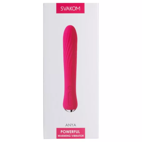 Svakom Anya - vibrador barra calentador recargable - silicona roja