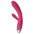 Svakom Angel - vibrador rojo: resistente al agua, calentador, con brazo clitorial