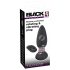 Black Velvet - vibrador anal perlado giratorio (negro)