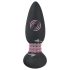 Black Velvet - vibrador anal perlado giratorio (negro)