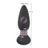 Black Velvet - vibrador anal perlado giratorio (negro)
