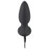 Black Velvet - vibrador anal perlado giratorio (negro)
