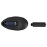 Black Velvet - vibrador anal perlado giratorio (negro)