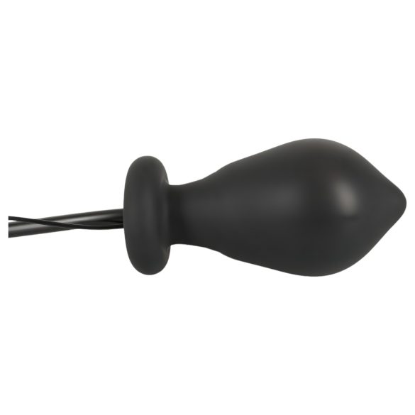 You2Toys - plug anal inflable con vibración - silicona negra