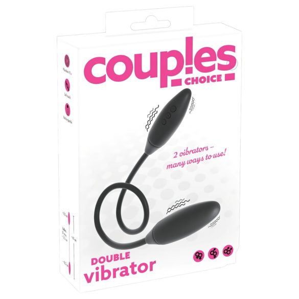Couples Choice - vibrador doble recargable (negro)