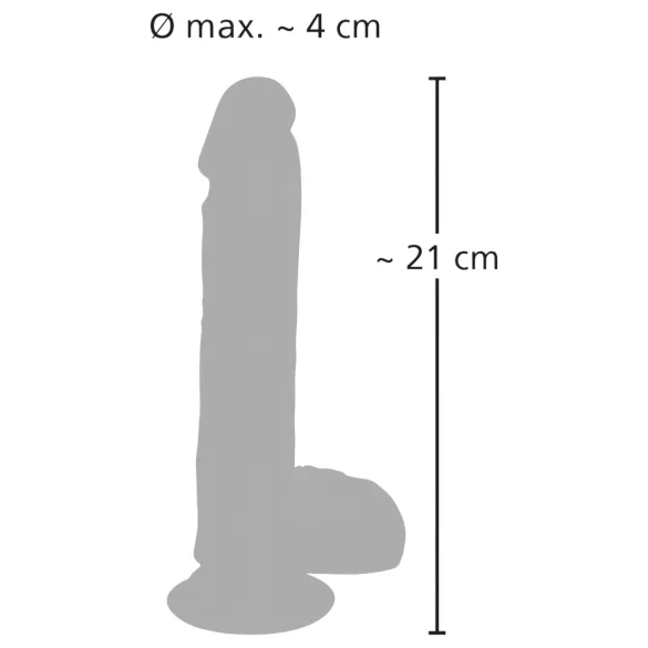 Empuje médico - vibrador con ventosa de empuje y rotación (color natural)
