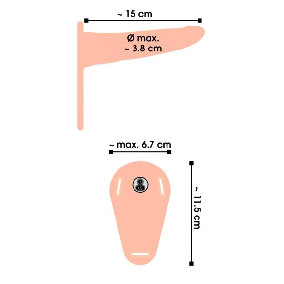 You2Toys - arnés con consolador vibrador recargable - color natural