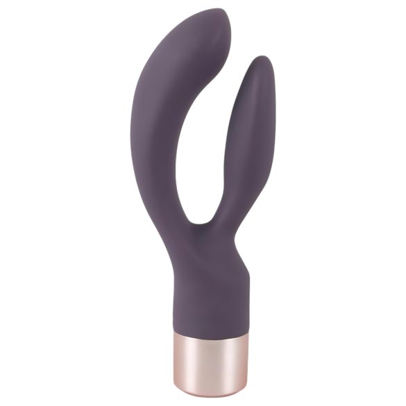 You2Toys Elegant Double - vibrador con estimulador de clítoris recargable lila