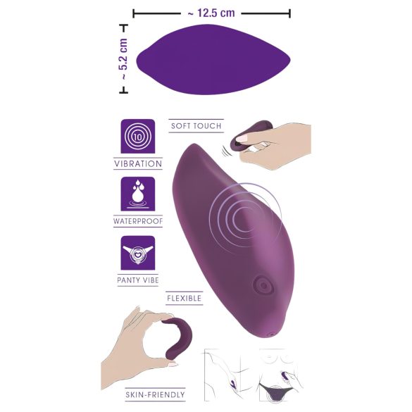 SMILE - vibrador clitorial recargable para braguita - silicona lila