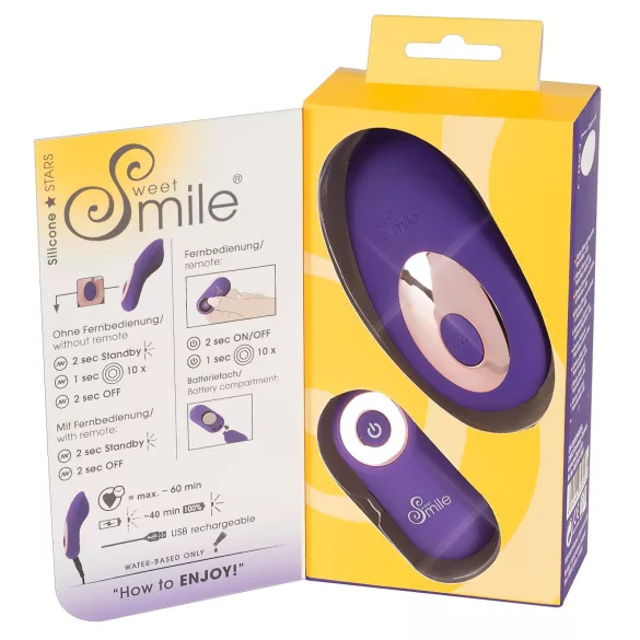 SMILE - vibrador para clítoris con mando a distancia recargable - lila