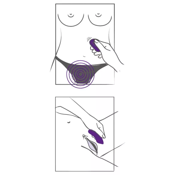SMILE - vibrador para clítoris con mando a distancia recargable - lila