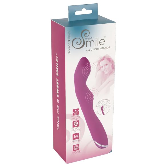 SMILE - vibrador flexible punto A y G (rosa)