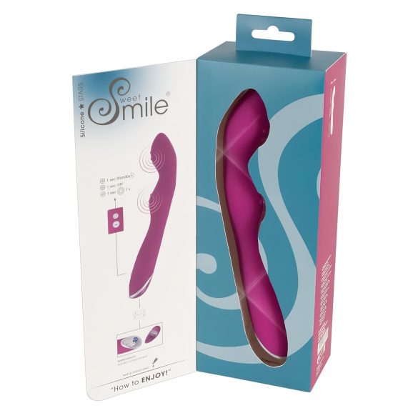 SMILE - vibrador flexible punto A y G - silicona rosa