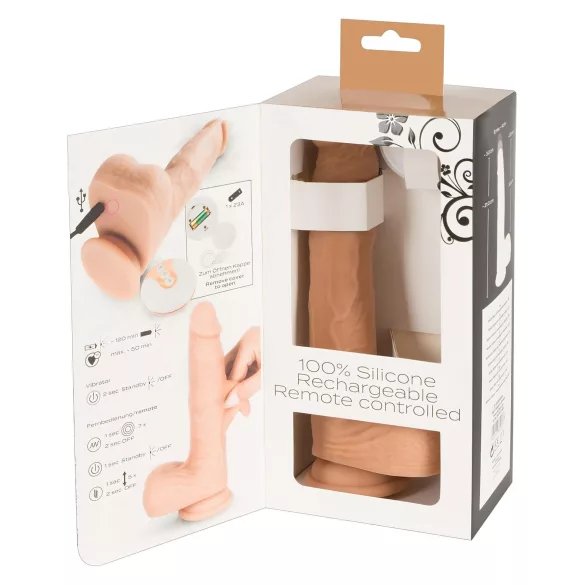 You2Toys - consolador vibrador empuje - silicona color piel