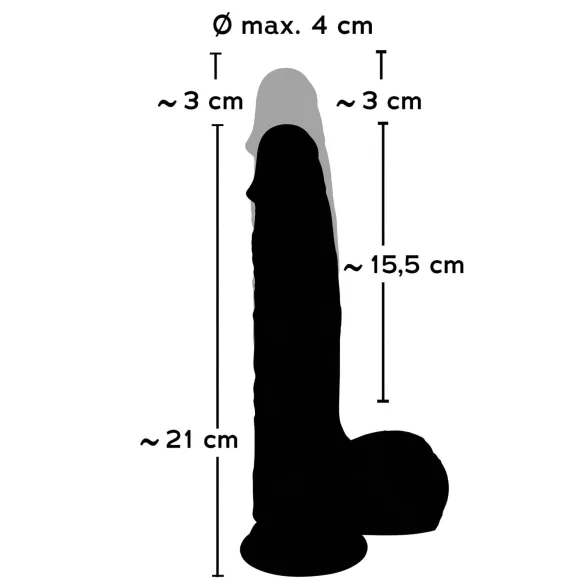 You2Toys - consolador vibrador empuje - silicona color piel