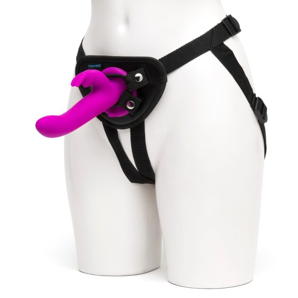 Happyrabbit - Arnés con vibrador conejo - silicona lila
