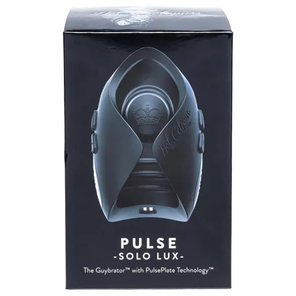 Hot Octopuss Pulse Solo Lux - masturbador masculino recargable - silicona negra
