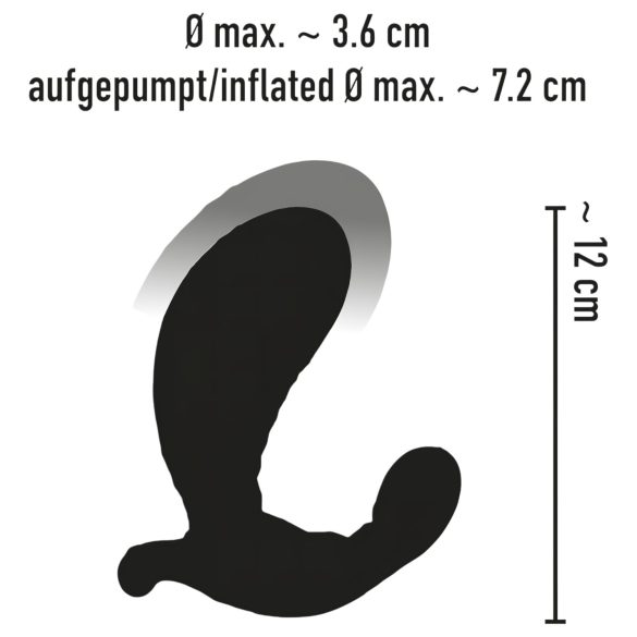 You2Toys - vibrador inflable con control remoto - silicona negra