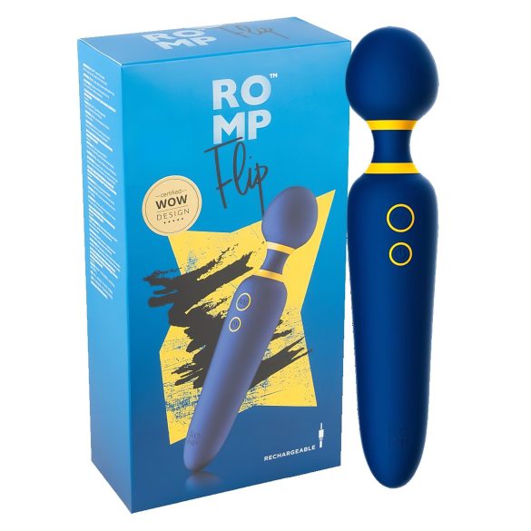 ROMP Flip - varita vibradora recargable e impermeable (azul)