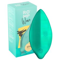   ROMP Wave - vibrador recargable impermeable para clítoris (verde)