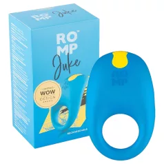   ROMP Juke - anillo vibrador impermeable para pene - silicona azul