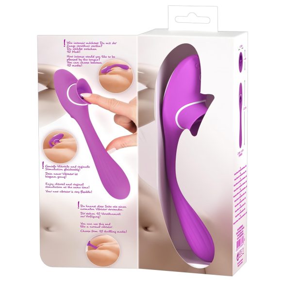 You2Toys - vibrador recargable 2 en 1 - función doble - lila