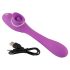 Vibrador 2en1 Recargable You2Toys con 2 Funciones (Púrpura)