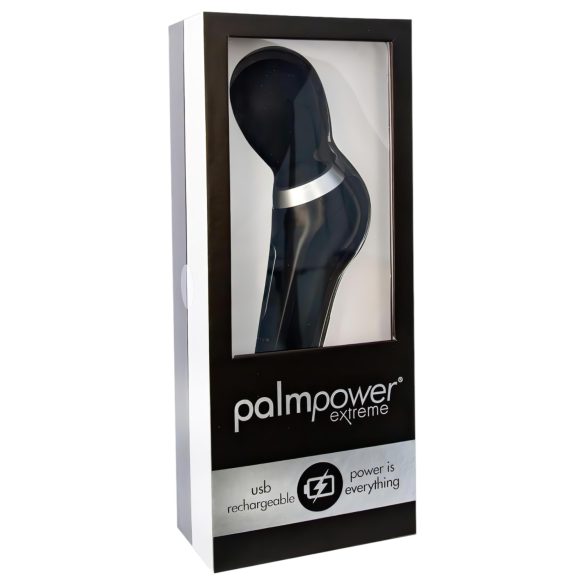 PalmPower Extreme Wand - masajeador vibrador recargable (negro)