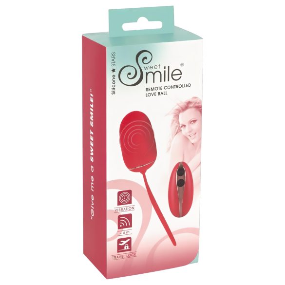 Juego de Amor SMILE - Huevo Vibratorio Inalámbrico Recargable (Rojo)