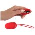 Huevo vibrador Smile - recargable y con control remoto (rojo)