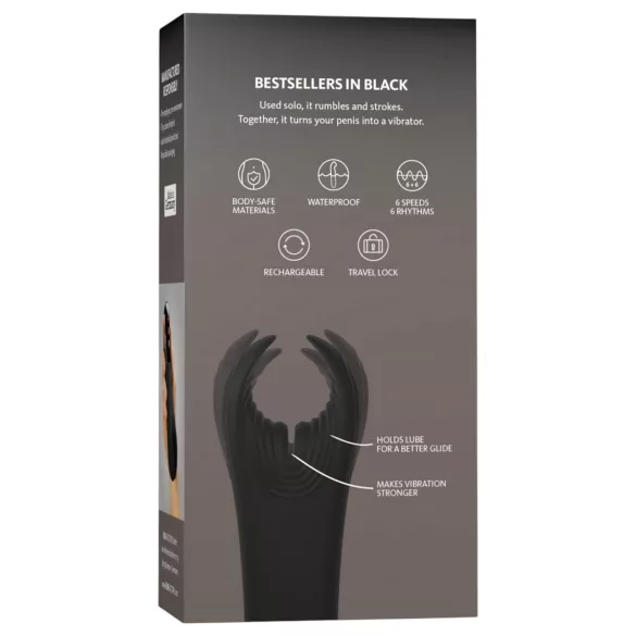 Fun Factory Manta - vibrador para el glande (negro)