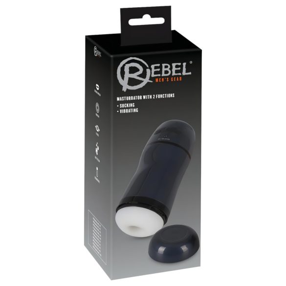 Rebel - 2en1 succionador/vibrador masturbador (negro)