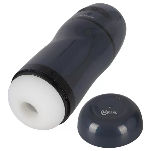Rebel - masturbador masculino succionador y vibrador 2 en 1 - negro