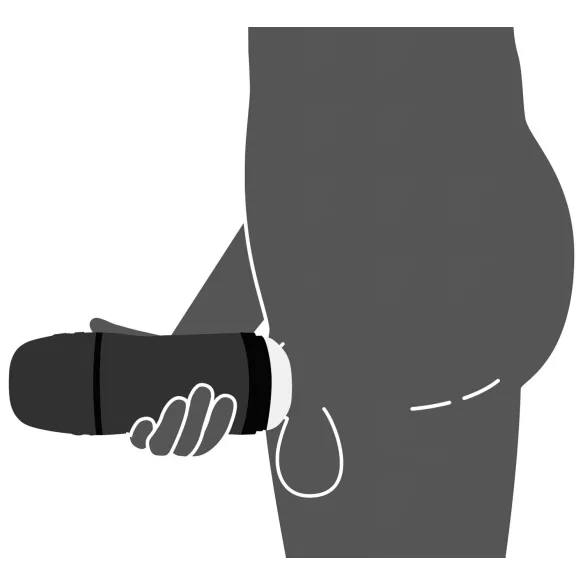 Rebel - masturbador masculino succionador y vibrador 2 en 1 - negro