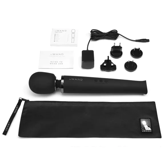 Le Wand Petite - masajeador vibrador exclusivo recargable (negro)