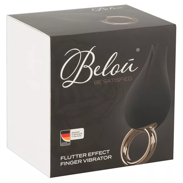 Belou - vibrador de clítoris recargable impermeable - negro