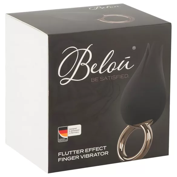 Belou - vibrador de clítoris recargable impermeable - negro