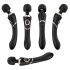Varita Cleopatra - masajeador vibrador recargable e impermeable (negro)