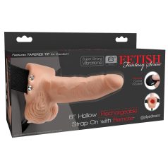 Fetish Strap-On 6 - arnés con vibrador hueco (natural)