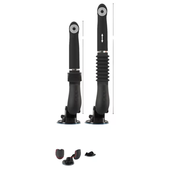 You2Toys - Máquina sexual con mando - vibrador empujador recargable - negro