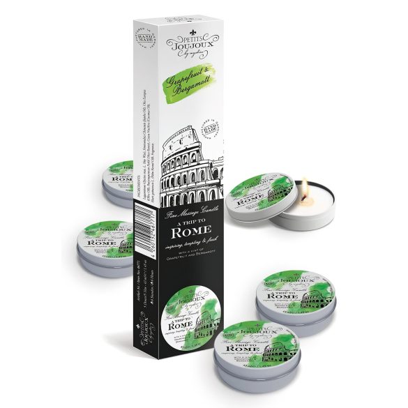 Velas masaje Roma - pomelo y bergamota 5x43ml