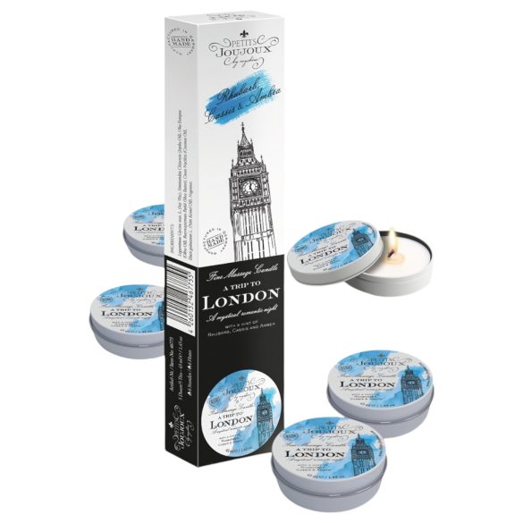 Vela masaje London - ruibarbo y ámbar (5x43ml)