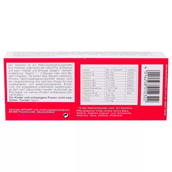 Doc Hammer - suplemento alimenticio cápsulas unisex - 24 unidades